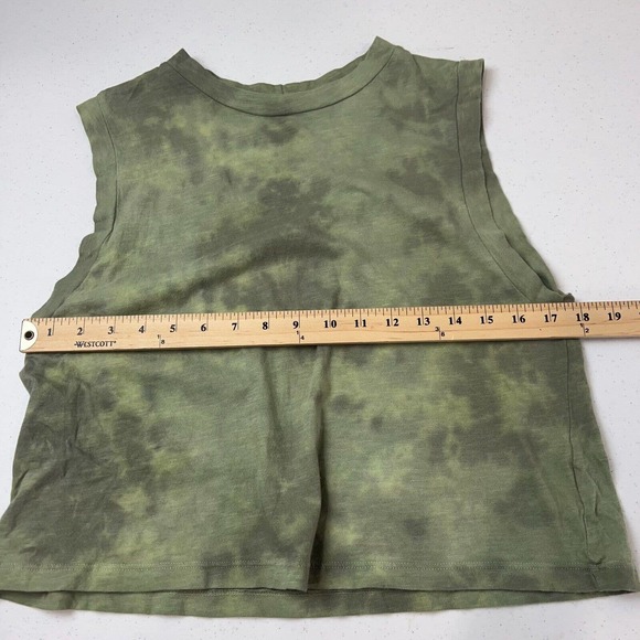 LNA Womens Garçon Tank Top Size Medium Green Tie Dye Sleeveless Crewneck Cropped - Picture 8 of 11